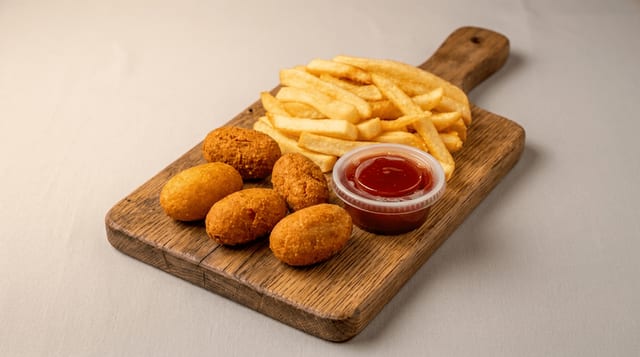 Mini Corn Dogs & Fries.