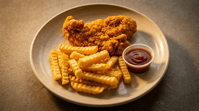 Chicken Tenders & Fries.
