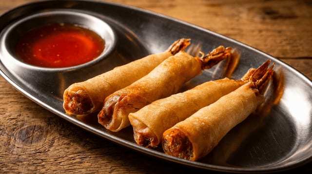 Crispy Shrimp Rolls.